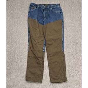 Herter's jeans‎ Men 36/38 Blue Brown Hunting Denim Reinforced Canvas Brush Chore